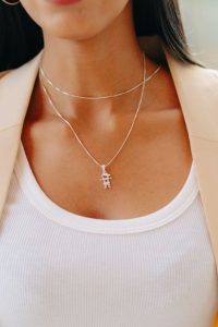 Dây chuyền bạc ta nguyên chất cho trẻ sơ sinh - MMJW