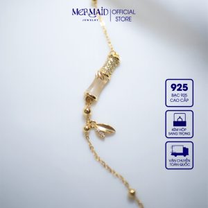 Vòng Tay Bạc 925 Mạ Vàng Elara Charm Đính Đá CZ Cao Cấp Cho Nữ
