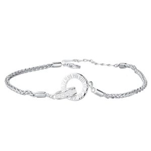Lắc Tay Bạc 925 Endless Love Đính Đá CZ Vòng Tay Nữ Mermaid Jewelry Tặng Túi Và Hộp Quà Sang Trọng